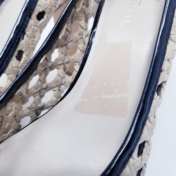 Cole Haan | Basket Weave Nike Air Black Toe Heels (Size 8B) - Picture 6 of 9